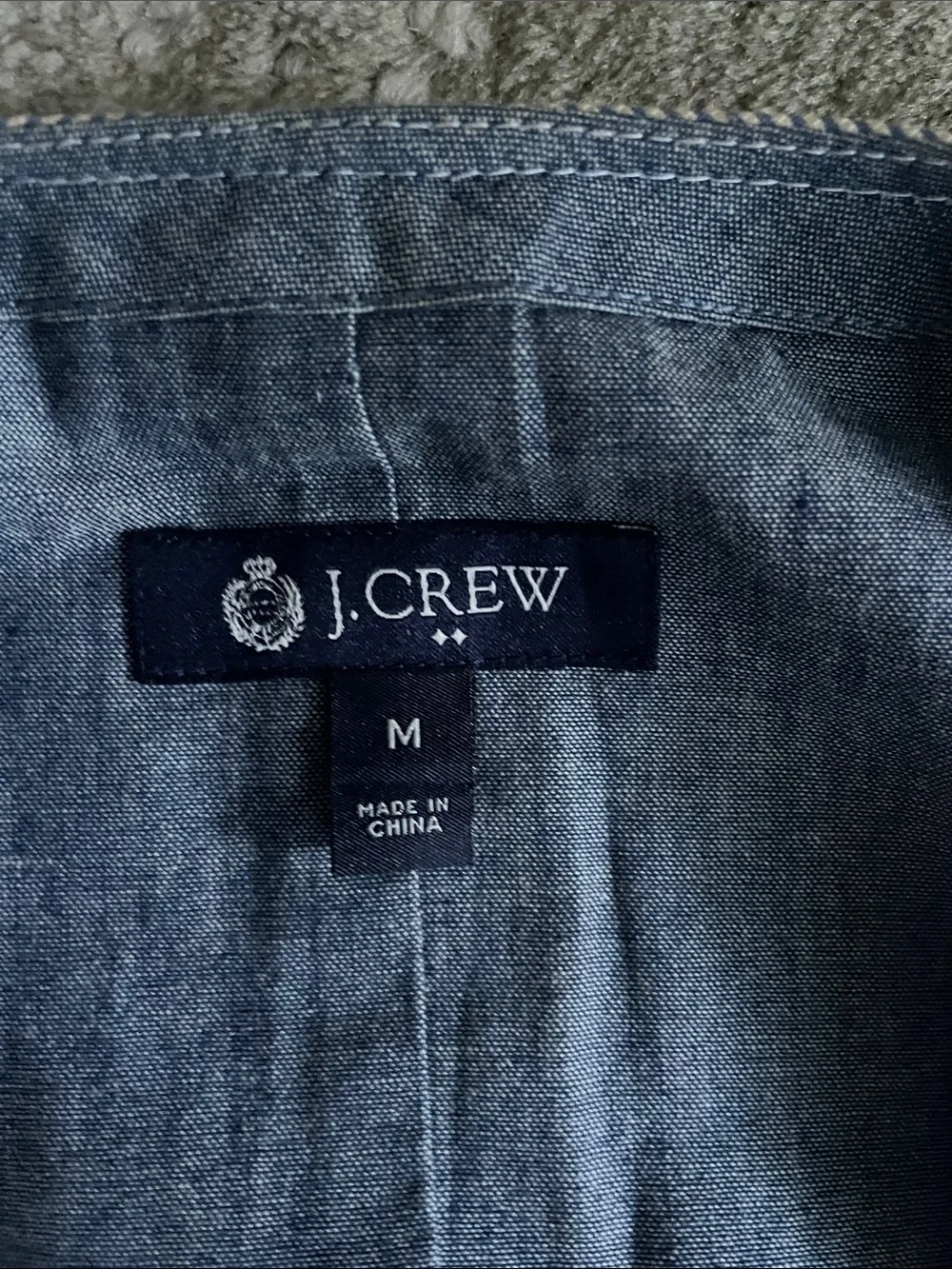 J. Crew Blue and White Striped Seersucker Vest